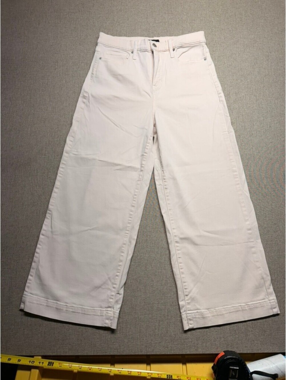 Banana Republic Light Blush Pink High Rise Wide Leg Crop Jeans Size 29/8